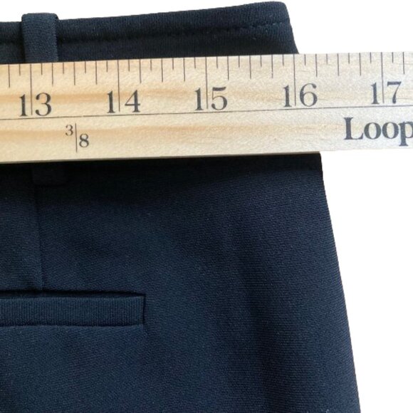 Ann Taylor Rich Black Trousers Career High Rise Lined, Wide Straight Legs, sz. 8 - Picture 8 of 10